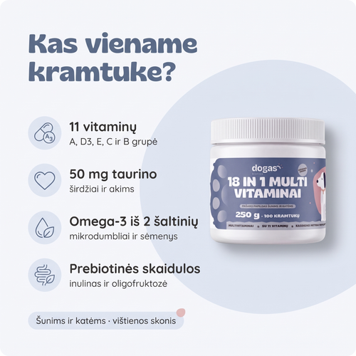 18in1 multivitaminai – kas viename kramtuke