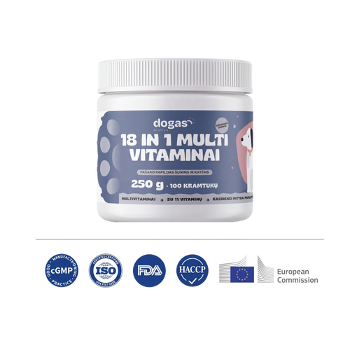 18 in 1 multivitaminai – 100 minkštų kramtukų