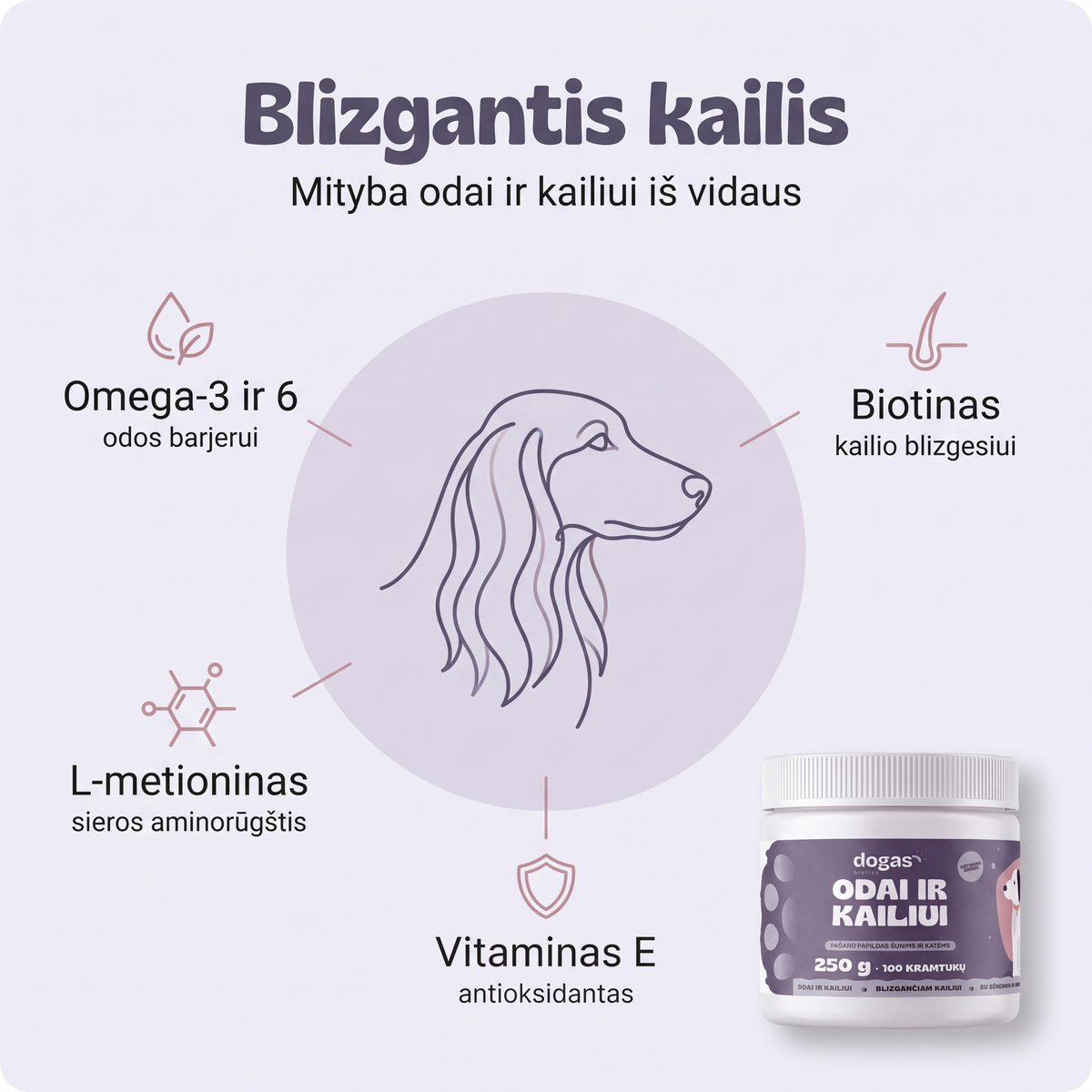Odai ir kailiui – blizgantis kailis iš vidaus